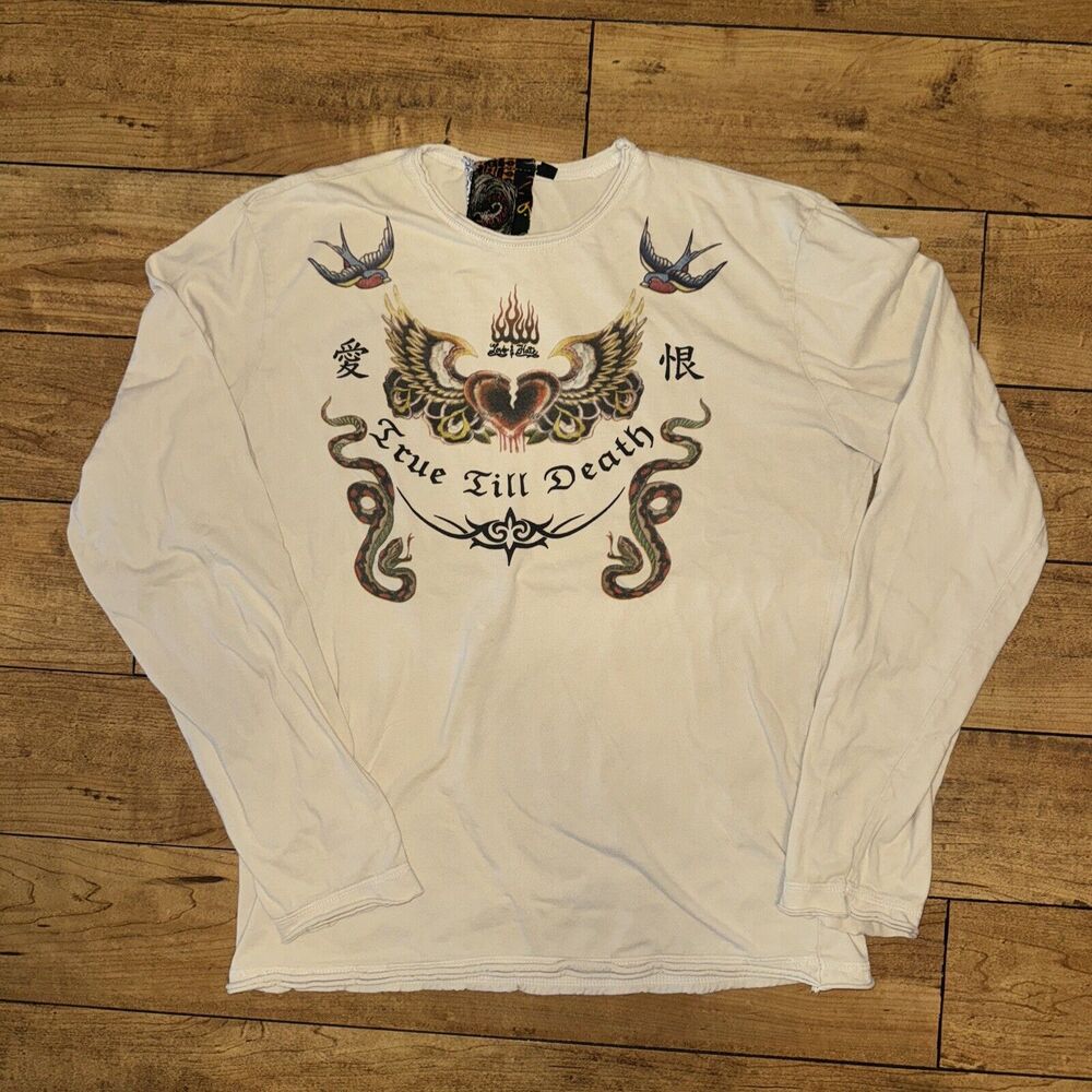 Pure Venom Y2K Style Long Sleeve Shirt Tan Small 20x23 Made In USA